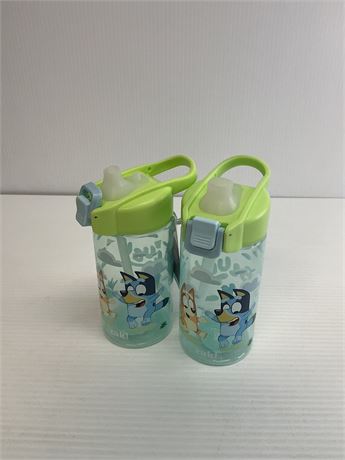 2 - bouteilles d'eau Zak thème Bluey sans bouchons