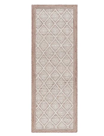 Town and Country Terra Nalani diamant texturé tissé main 100 % naturel 2'5 x 7pi