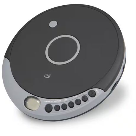 Lecteur CD portable GPX, CD, CD-R/RW, MP3 CD, écouteurs stéréo, noir