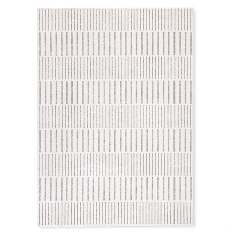 Tapis int/ext Tommy Bahama POOLSIDE 5 x 7 pi ivoire/gris rayé mid-cent.