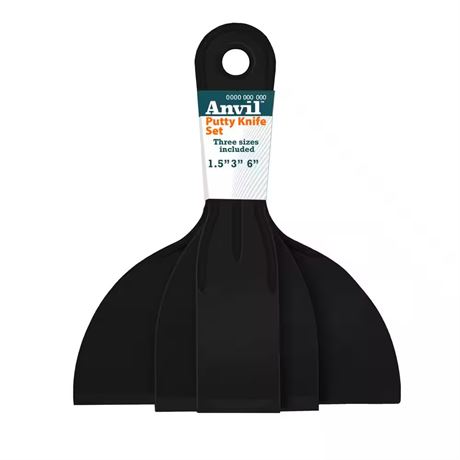 Couteaux mastic plastique 1,5/3/6 po lot 4 paquets