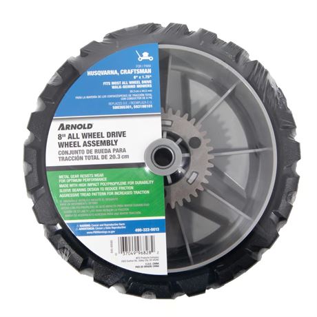 Roue de rechange tondeuse Arnold 2,25 x 8 po