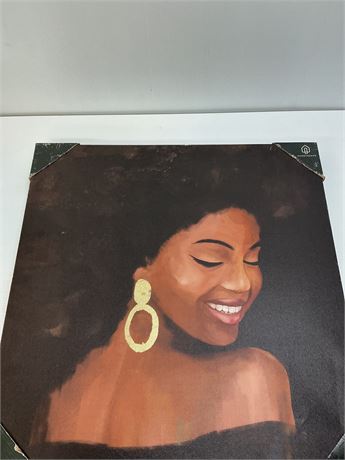 Toile Hometrends femme souriante 24 x 24 po