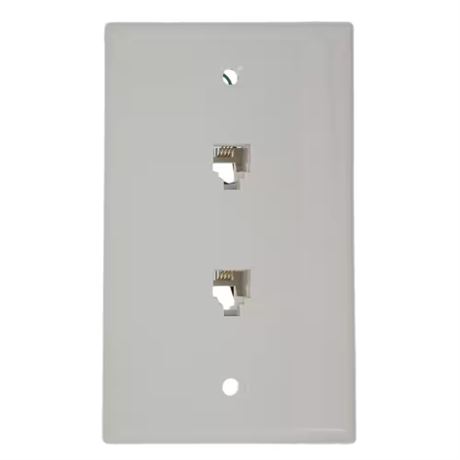 Prise téléphone murale 6P4C blanche 40244-W