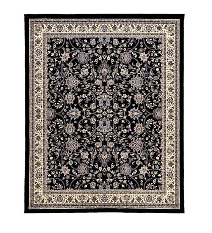 Tapis Sialk Hill Washington noir 7'10 x 10 pi