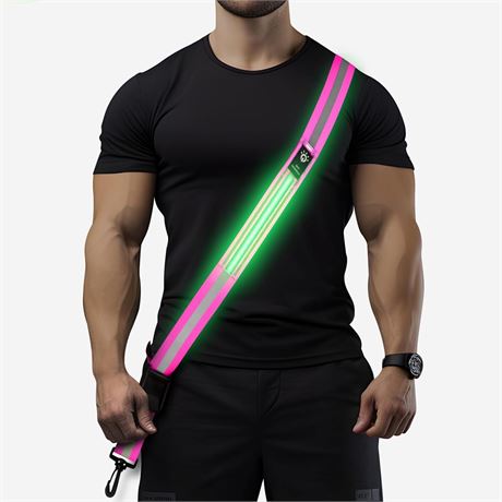 Ceinture réfléchissante LED haute visibilité ajustable