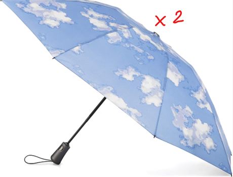 LOT DE 2 - parapluies totes Recycled Titan SunGuard ouv./ferm. auto