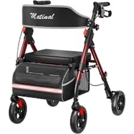 Marchette déambulateur pliable avec siège 350 lb