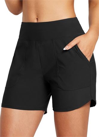 Short bain femme Baleaf taille haute 2XL