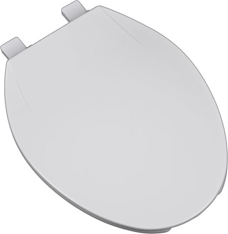 Siège de toilette plastique blanc 19 x 14 po
