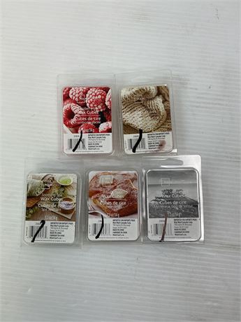 LOT DE 5 - Cubes cire parfumée Mainstays assortiment