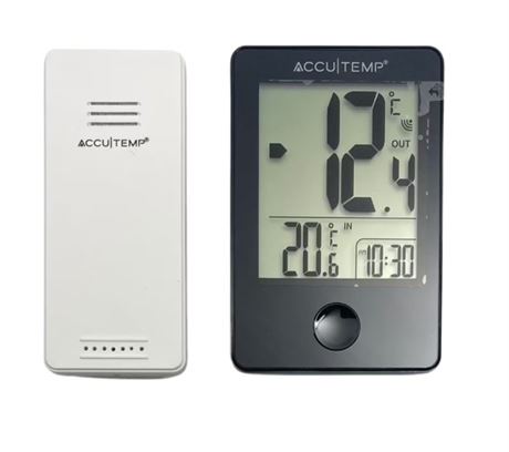 Thermomètre sans fil AccuTemp avec horloge