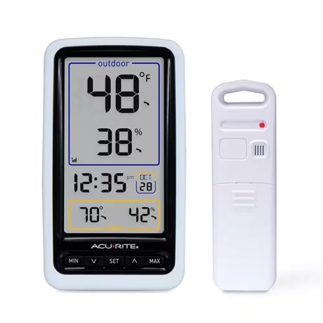 Thermomètre numérique sans fil avec température et humidité ext.