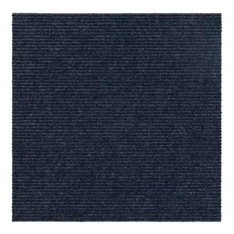 PAQUET DE 10 -Wide Wale - Ocean - tapis autocollant comm./résid. bleu 18 x 18 po