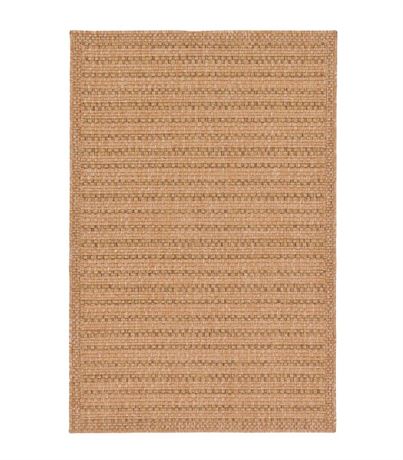 Tapis ext. Unique Loom damier 3 x 5 pi polypropylène brun clair/olive