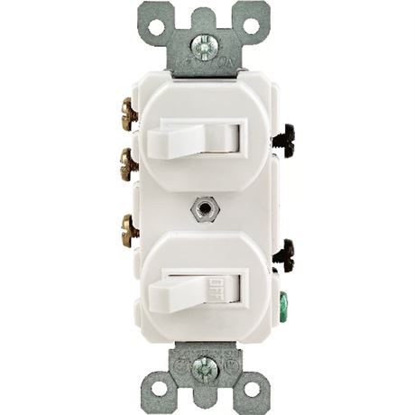 Interrupteur Leviton 15A simple/3 voies blanc