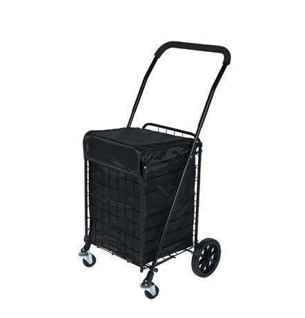 Chariot d'épicerie robuste métal Mainstays avec doublure polyester