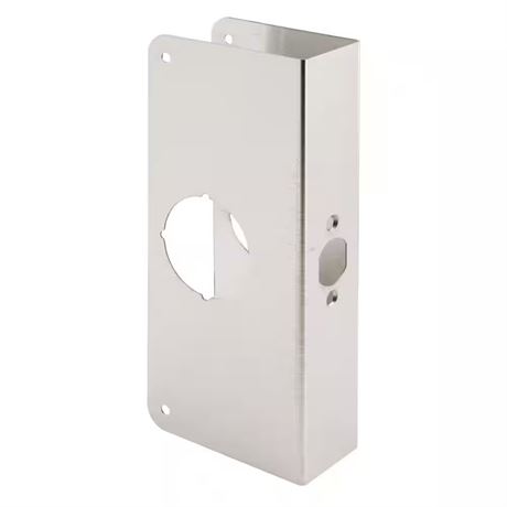 Renfort de serrure et porte inox 1-3/4 x 9 po, 2-1/8 po