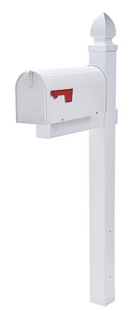 SANS POTEAU - Boîte aux lettres standard blanche