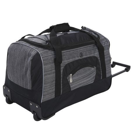 Sac de voyage à roulettes Protege 25 po noir et gris