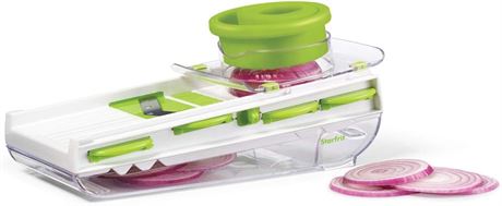Starfrit — Mandoline Easy avec trancheuse et coupe-dés, 5 lames
