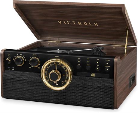 Tourne-disque Victrola Empire 6-en-1 style mid-century