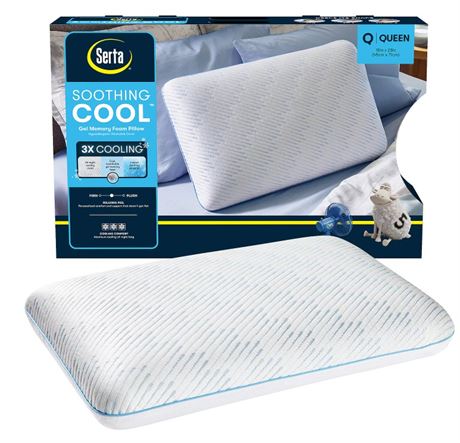 Oreiller mousse mémoire gel Serta Soothing Cool