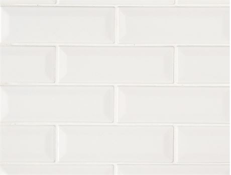 PAQUET DE 10 - Carreaux céramique mosaïque Subway blancs salle de bain/cuisine