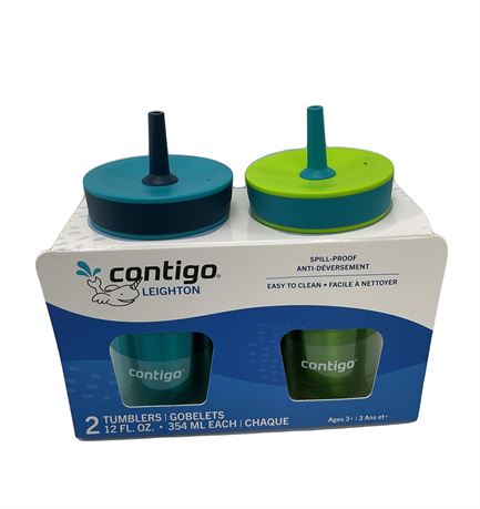 Paquet 2 gobelets anti-renversement Contigo Leighton 354 ml ch.