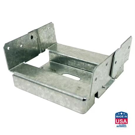 Base de poteau ajustable galvanisée ABA ZMAX pour bois brut 6 x 6