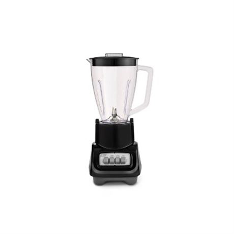 Mélangeur de comptoir Oster Turbo 5 vit. noir, bol en verre 1400 W