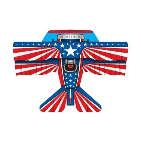 Cerf-volant avion nylon SkyMax USA biplan