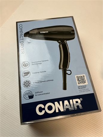 Séchoir Conair compact avec diffuseur et concentrateur