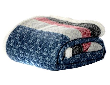 Jeté Eddie Bauer Fair Isle acier foncé 50 x 70 po