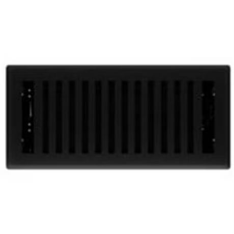 Grille de plancher Imperial 4 x 10 po fonte noire Montezuma