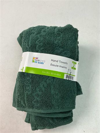 Serviettes en coton filé pour salle de bain – ensemble de 2