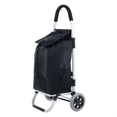 LIRE DESC. - Chariot d'épicerie Mainstays 1 compart. de luxe cadre alu, pliable