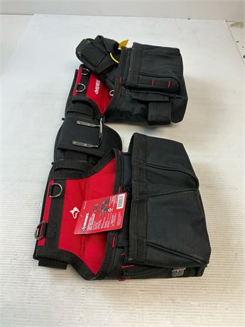 Ceinture porte-outils double avec bretelles pour entrepreneurs