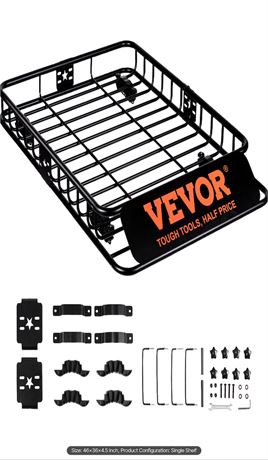 Panier toit de voiture VEVOR 46 x 36 po