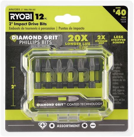 Embouts diamant 2 po - 12 morceaux