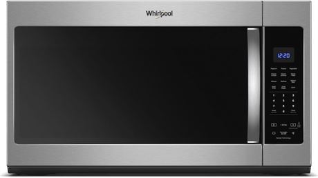 Micro-ondes Whirlpool 1,9 pi³ sur la cuisinière inox anti-empreintes