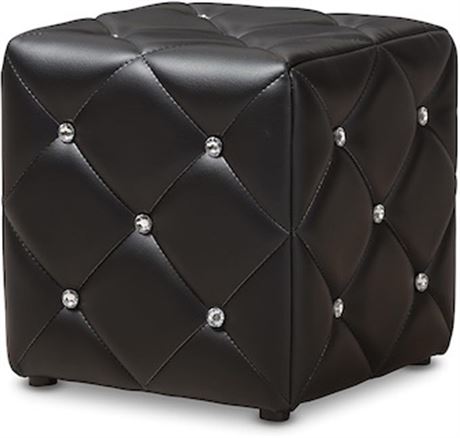 Baxton Studio 424-8147-AMZ Anabelle moderne contemporain faux cuir noir