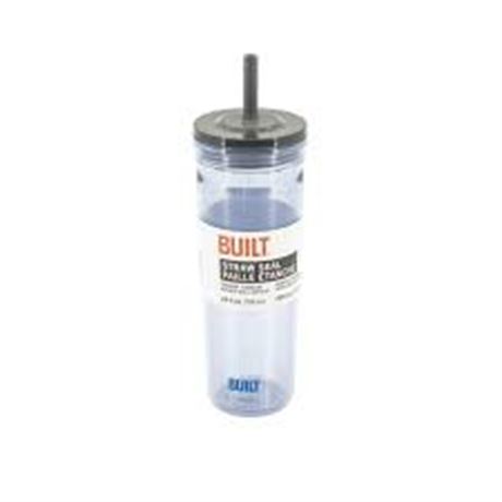 Gobelets Built NY Torrent 24 oz bleus avec paille – lot de 3