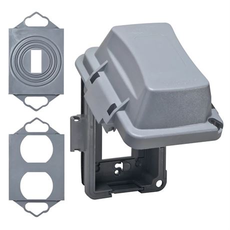 Couvercle boîte électrique étanche Hubbell TayMac 1 gang gris