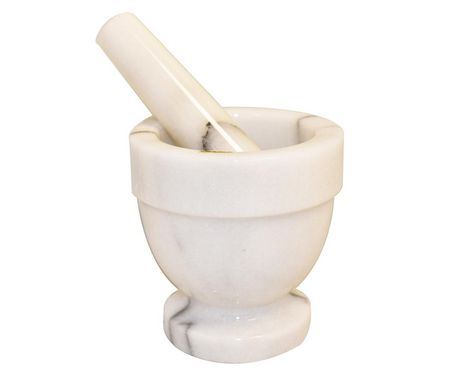 Ens. mortier et pilon en marbre Verka 4 po