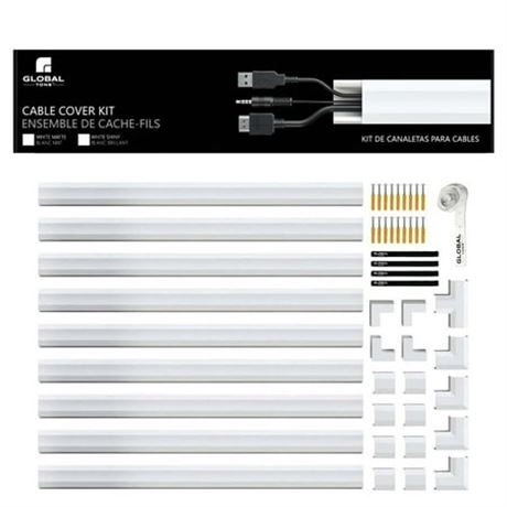 Cache-fils mural GlobalTone 150 po blanc