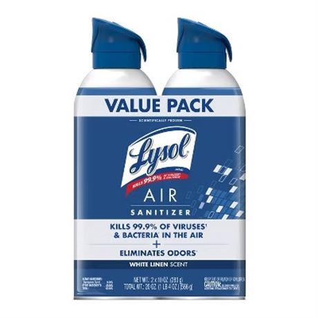 Désinfectant d'air en vaporisateur Lysol - White Linen - 10 oz / 2 unités