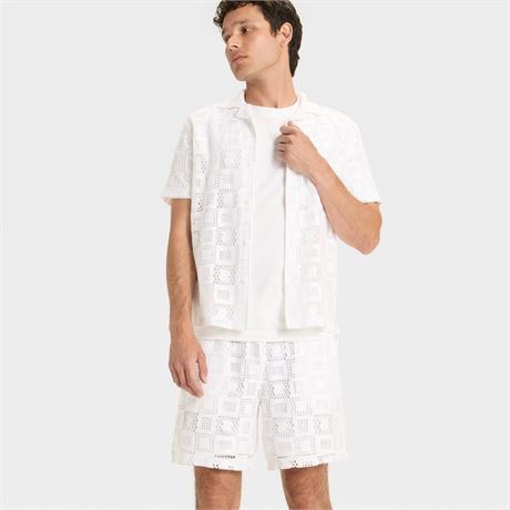 XL - Short hommes coupe régulière à enfiler 7 po Original Use blanc