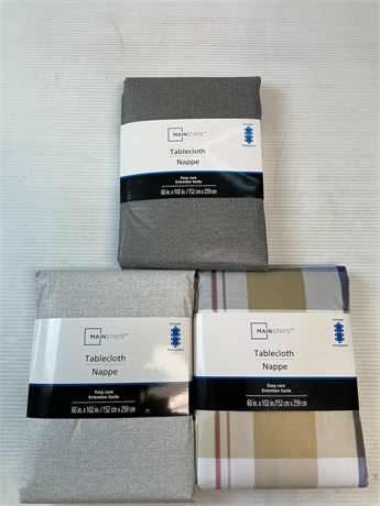 Lot de 3 nappes rectangulaires 8 à 10 personnes Mainstays