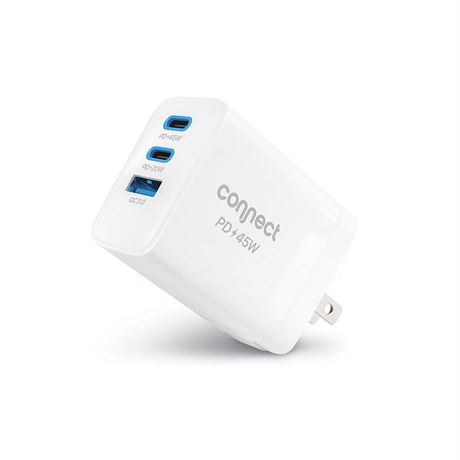 Chargeur mural USB Connect 3 ports 45 W, blanc